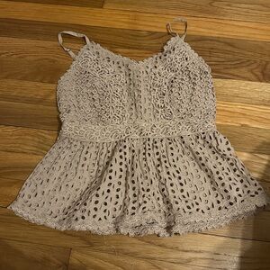 Tan Lace Women’s Top